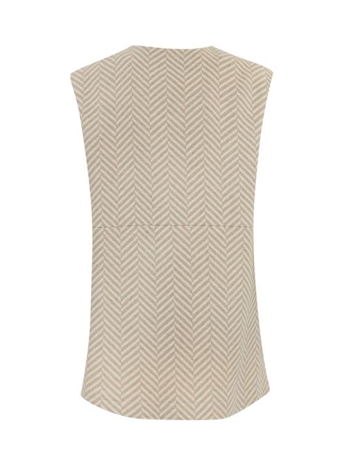 Gilet lungo in panno cashmere Liviana Conti | F4WL266-RSC